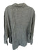 Flax Size Est L Gray & Cream Linen Long Sleeve Grid Button Down Top Gray & Cream / Est L