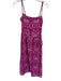 Saylor Size Est S Purple Cotton Spaghetti Strap Ikat Side Zip Maxi Dress Purple / Est S