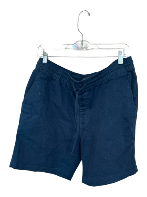 Saks Fifth Ave Size M Navy Cotton Solid Men's Shorts Navy / M
