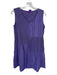 Cut Loose Size S Purple & Black Cotton Sleeveless Lines V Neck Dress Purple & Black / S