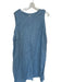Lintico Size L Slate Blue Linen Sleeveless Solid Midi Dress Slate Blue / L
