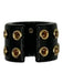 Chanel Black & Gold Resin Studded Wide Ring Black & Gold