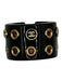 Chanel Black & Gold Resin Studded Wide Ring Black & Gold