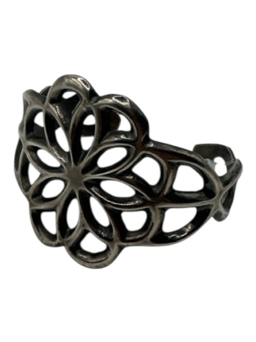 Silver Sterling Silver Wide Cuff Western Bracelet Silver