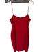Black Halo Size 14 Red Spaghetti Strap Pleat Detail Back Zip Dress Red / 14