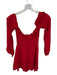 Reformation Size 0 Red Off Shoulder smocked Long Sleeve Dress Red / 0