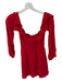 Reformation Size 0 Red Off Shoulder smocked Long Sleeve Dress Red / 0