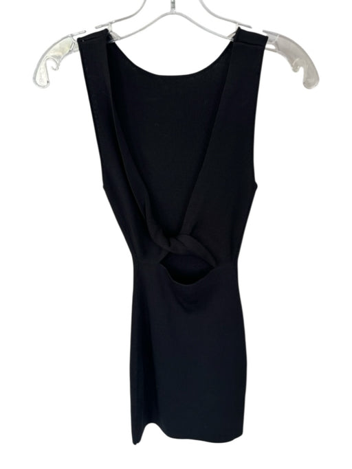 Bec & Bridge Size 2 Black Viscose Sleeveless Twist Mini Dress Black / 2