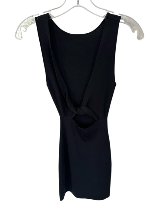 Bec & Bridge Size 2 Black Viscose Sleeveless Twist Mini Dress Black / 2