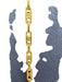 Celine Gold Metal Logo Long Necklace Gold
