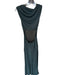 Tojha Size 4 Teal Green Polyester Blend Sleeveless Cape Back Gathered Front Gown Teal Green / 4