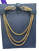 Demarson Gold Metal Multi Strand Wheat Chain Necklace Gold