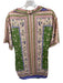 Misa Size M Mauve & Green Polyester Long Sleeve Flowers Front Tie Collar Dress Mauve & Green / M