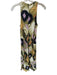 Untitled in Motion Size M Green & Purple Linen Blend Sleeveless Flowers Dress Green & Purple / M