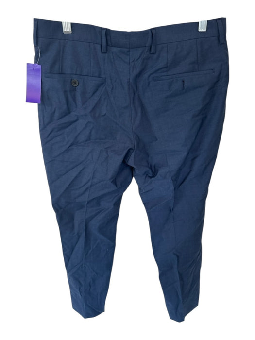 Hugo Boss Size 32r Navy Virgin Wool Solid Trouser Men's Pants Navy / 32r