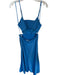 A.L.C. Size Est S Blue Polyester Spaghetti Strap Cut Out Sides Side Zip Gown Blue / Est S