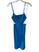 A.L.C. Size Est S Blue Polyester Spaghetti Strap Cut Out Sides Side Zip Gown Blue / Est S