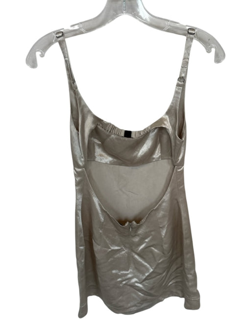 Bondi Born Size S Champagne Acetate Sleeveless Open Back Mini Dress Champagne / S