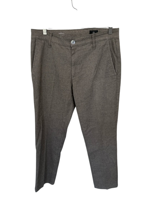 AG Size 30x34 Brown & Taupe Print Cotton Blend Print Trouser Men's Pants Brown & Taupe Print / 30x34