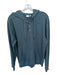 Onia Teal Cotton Waffle Buttons Long Sleeve Men's Hoodie Teal / M