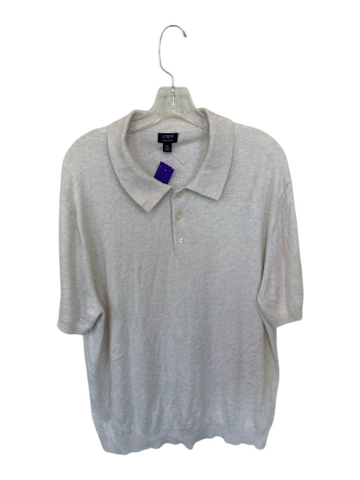 J. Crew Size XL Cream Cotton Men's Polo Cream / XL