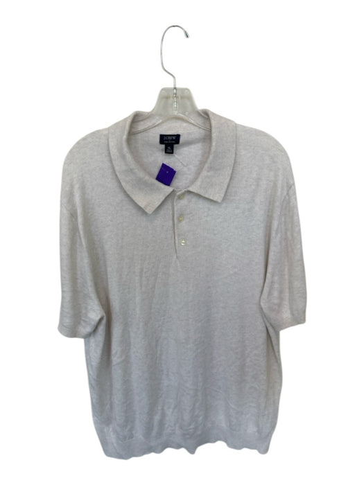 J. Crew Size XL Cream Cotton Men's Polo Cream / XL