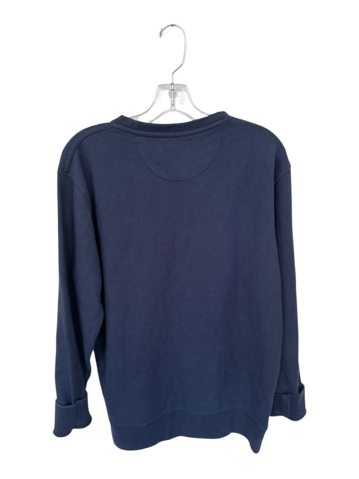 Saturdays New York City Size L Navy & White Cotton Graphic Crew Neck Sweatshirt Navy & White / L