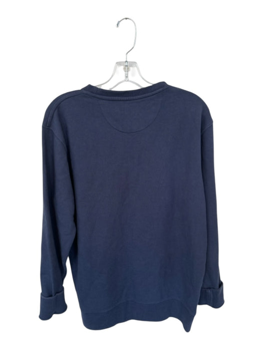 Saturdays New York City Size L Navy & White Cotton Graphic Crew Neck Sweatshirt Navy & White / L