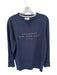 Saturdays New York City Size L Navy & White Cotton Graphic Crew Neck Sweatshirt Navy & White / L