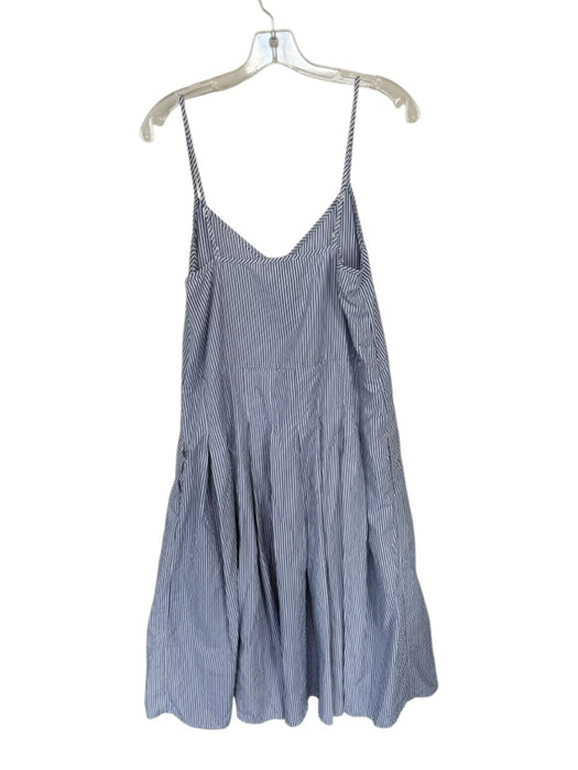 Sea New York Size M Blue & White Cotton Spaghetti Strap Striped Maxi Dress Blue & White / M