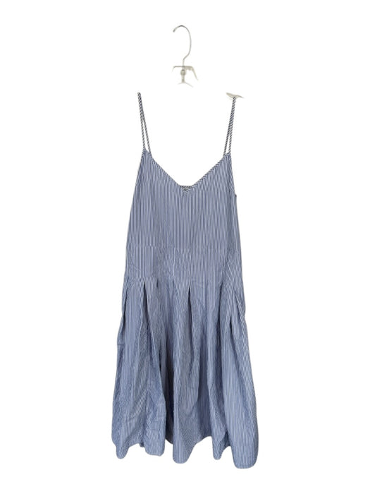 Sea New York Size M Blue & White Cotton Spaghetti Strap Striped Maxi Dress Blue & White / M