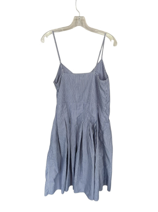 Sea New York Size M Blue & White Cotton Spaghetti Strap Striped Maxi Dress Blue & White / M