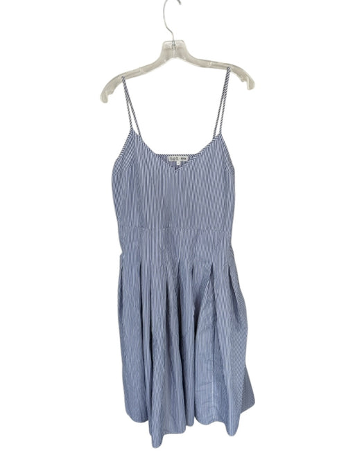 Sea New York Size M Blue & White Cotton Spaghetti Strap Striped Maxi Dress Blue & White / M
