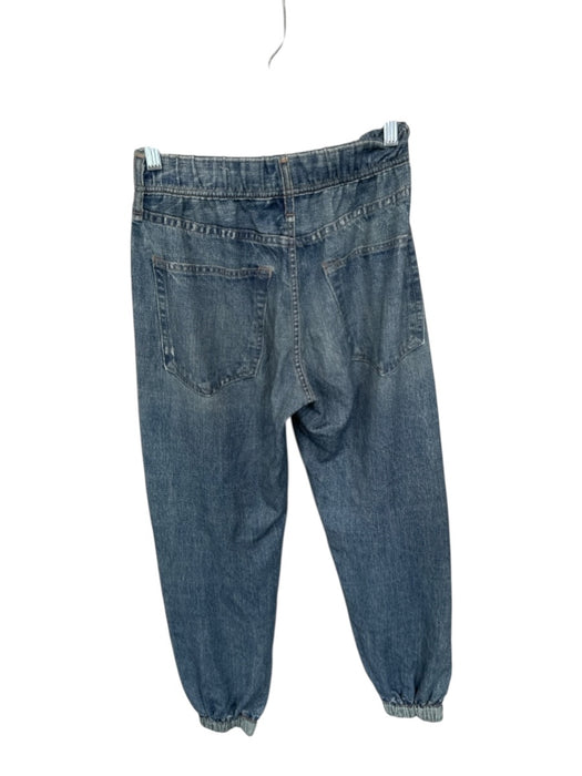 Rag & Bone Size XS Med Dark Wash Cotton Elastic Waist Jean Print Jogger Jeans Med Dark Wash / XS