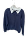 Sea New York Size S Navy & white Cotton Long Sleeve Collar Sweater Navy & white / S