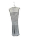 Sandro Size 40 Ivory & Black Viscose Sleeveless Knit Striped Maxi Dress Ivory & Black / 40