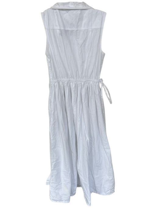 Rosetta Getty Size 4 White Cotton Sleeveless Collagen Button Down Maxi Dress White / 4