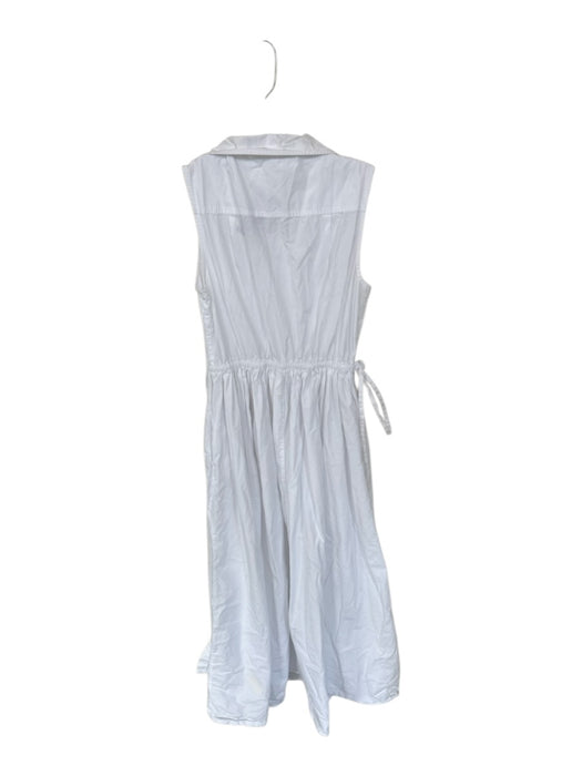 Rosetta Getty Size 4 White Cotton Sleeveless Collagen Button Down Maxi Dress White / 4