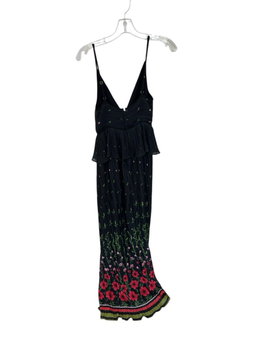 Sabina Musayev Size M Black & Green Spaghetti Strap Botanical Dress Black & Green / M