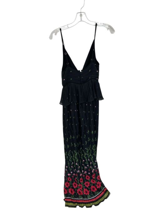 Sabina Musayev Size M Black & Green Spaghetti Strap Botanical Dress Black & Green / M