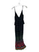 Sabina Musayev Size M Black & Green Spaghetti Strap Botanical Dress Black & Green / M