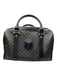 Celine Black & Brown Leather Logo Top Handle Boston Bag Bag Black & Brown / M