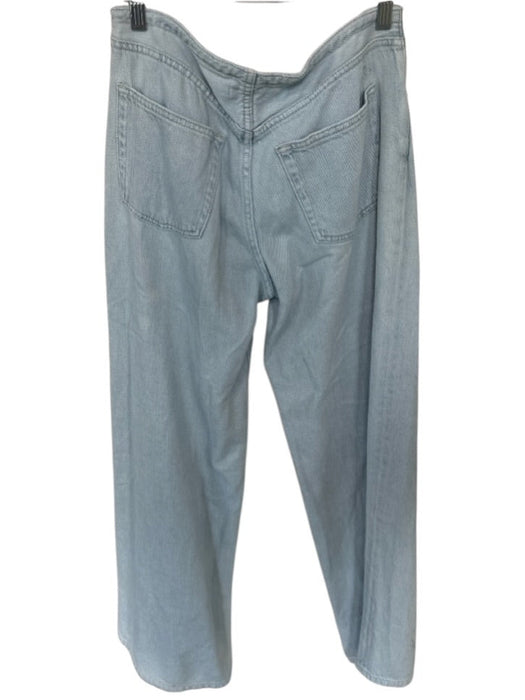 Still Here Size 27 Light Wash Cotton Low Rise Drawstring Wide Leg Jeans Light Wash / 27