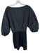 Staud Size 6 Black Rayon Blend 3/4 Balloon Sleeve Cross Over V Neck Dress Black / 6