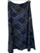 Tanya Taylor Size M Navy & Green Rayon Blend Elastic Waist Plaid Maxi Skirt Navy & Green / M