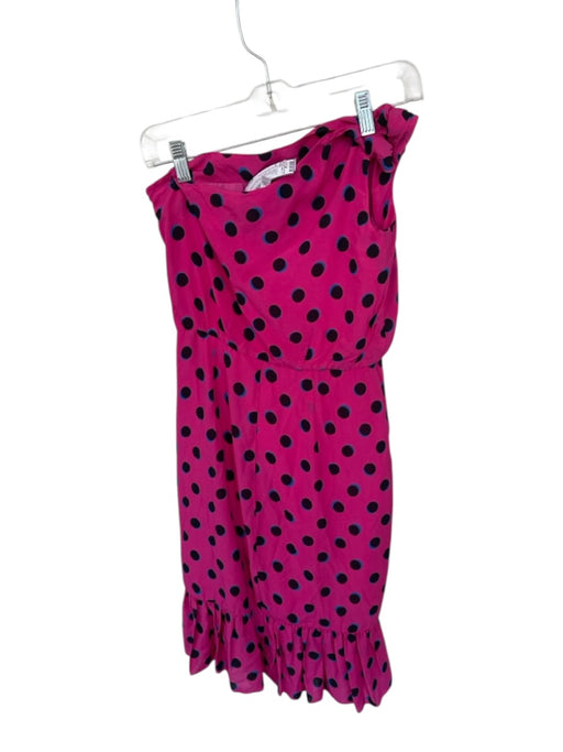 Derek Lam 10 Crosby Size 2 Pink & blue Viscose One Shoulder Polka Dot Dress Pink & blue / 2
