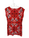 Talbots Size P Red & Black Cotton Cap Sleeve Bandana Print Mini Dress Red & Black / P