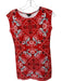 Talbots Size P Red & Black Cotton Cap Sleeve Bandana Print Mini Dress Red & Black / P