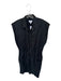Pistola Size L Black Cotton Cap Sleeve Snap buttons Elastic Waist Collar Dress Black / L