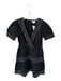 Milly Size 6 Black & White Cotton Short Sleeve Stitching Detail Back Zip Dress Black & White / 6